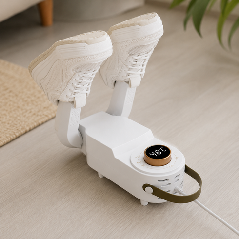 Електрична ультрафіолетова сушарка для взуття з таймером Shoe Dryer / Електросушарка для взуття 4 режимами сушіння Біла 220В