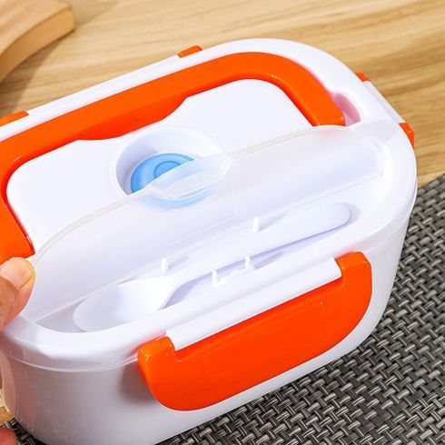 Ланчбокс з підігрівом їжі 12V Electric lunch box / Ланч-бокс від прикурювача Помаранчевий