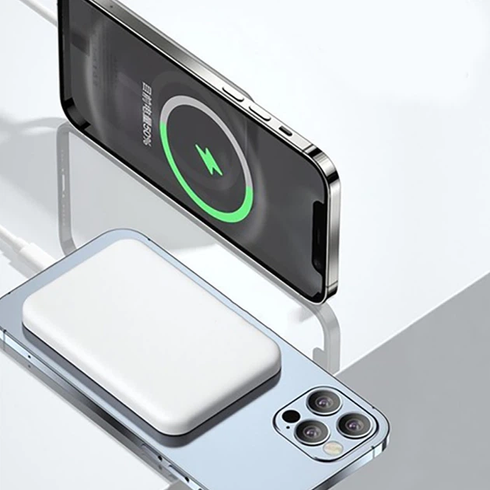 Магнітний павербанк 10000mAh MagSafe / Power Bank Type-C / Повербанк магнітний бездротовий 22,5W, Білий
