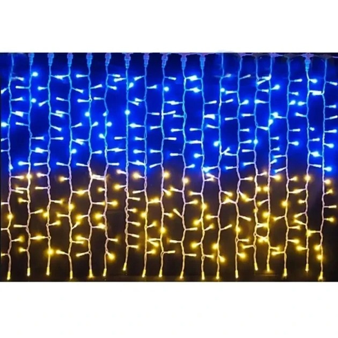 Патріотична гірлянда штора Прапор України 2*2м 160 LED класична IP44