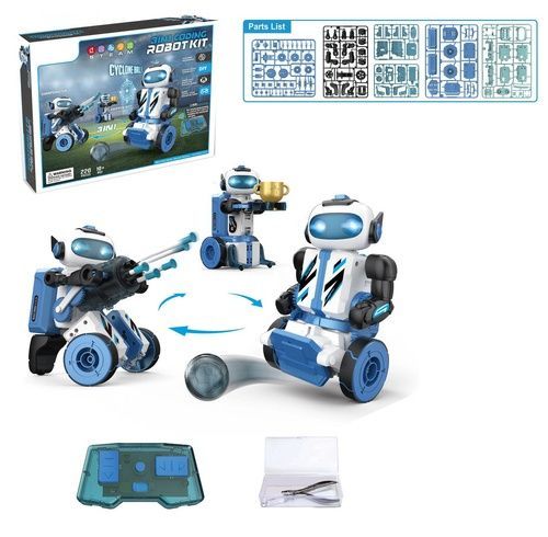 Конструктор Робот Kit 3в1 Футболист/Снайпер/Вратарь / Робот-игрушка Footballer/Sharpshooter/Gripper, 220 деталей Белый