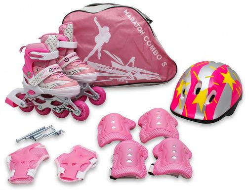 Набор ролики розовые Maraton Combo S (28-33)