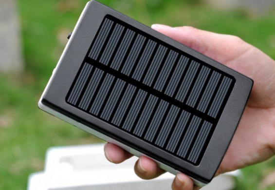 Мобільна зарядка POWER BANK Metal+LED Solar 90000mah, Черный