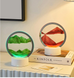 Настільна LED лампа нічник RGB Пісочний годинник 3D Sandscape. Картина Рухомий пісок