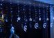 Светодиодная новогодняя гирлянда штора Звезда на месяце с пультом 12 предметов Белый