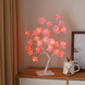 Рожева Настільна світлодіодна лампа / Дерево Троянда / Декоративна настільна лампа для дому
