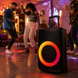 Портативная акустика ZXX-7878 / Аккумуляторная колонка с Bluetooth, TWS, FM, USB, SD, RGB-подсветкой / Караоке колонка-чемодан с 2 микрофонами и пультом ДУ