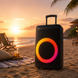 Портативная акустика ZXX-7878 / Аккумуляторная колонка с Bluetooth, TWS, FM, USB, SD, RGB-подсветкой / Караоке колонка-чемодан с 2 микрофонами и пультом ДУ