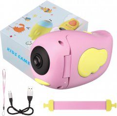 Дитячий фотоапарат - відеокамера Kids Camera DV-A100 / Дитяча цифрова камера, Рожевий
