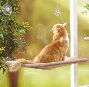 Лежанка для кота віконна Sunny Seat Window Cat Bed, Бежевий