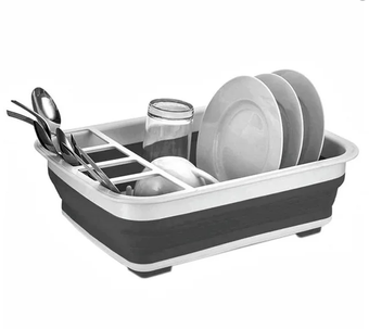Сушка силіконова для посуду Benson BN-090 складна кухонна сушарка для посуду Бенсон, Бенсон