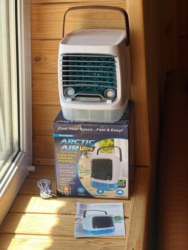 Портативный вентилятор USB с водяным охлаждением, распылитель, Arctic air cooler AND XL-1375, увлажнитель