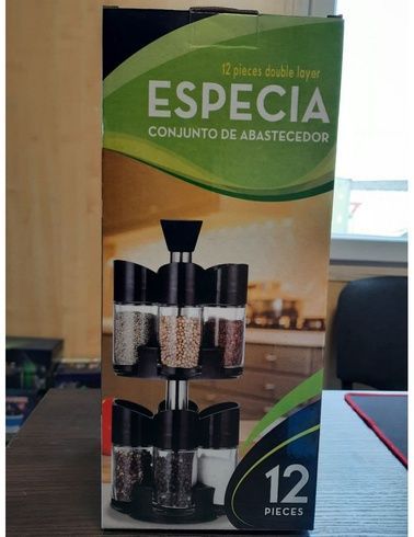 Набор из 12 вращающихся баночек для специй Especia Conjunto De Abastecedor