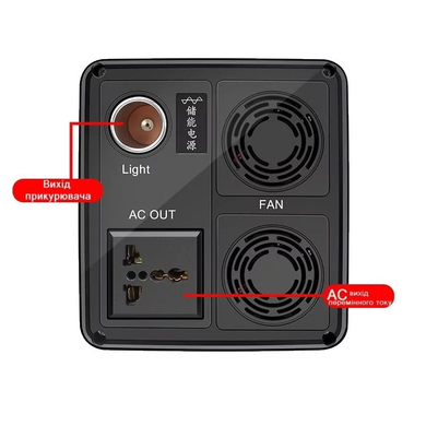 Зарядная станция Yachu 12,8V/12Ah/200W | Повербанк с розеткой 220В | Инвертор аккумуляторный, Серый