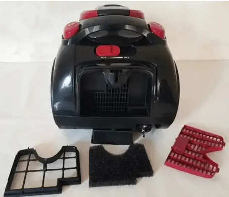 Мощный контейнерный пылесос с турбощеткой Rainberg RB-653 TB 4200W. Колбовый пылесос без мешка для квартиры, Красный