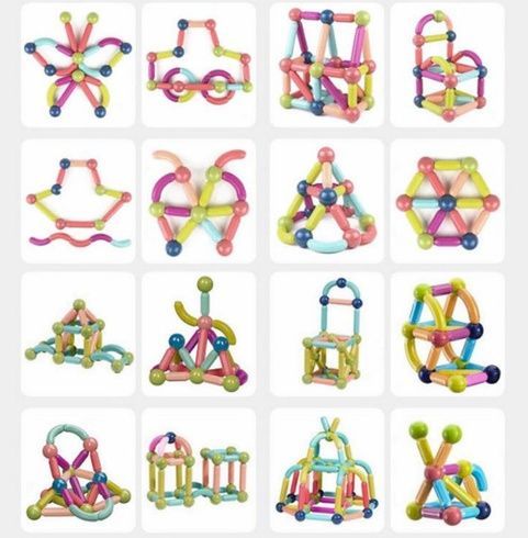 Магнитный конструктор 26 палочек, 10 шариков SKY Magnetic Sticks, цветной