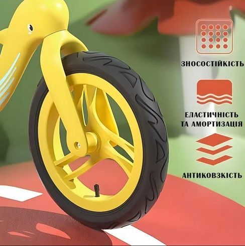 Велобіг з дельфіном, складаний беговел від 2 до 5 років, надувні колеса 12", навантаження до 40 кг, ВА03 4 кг