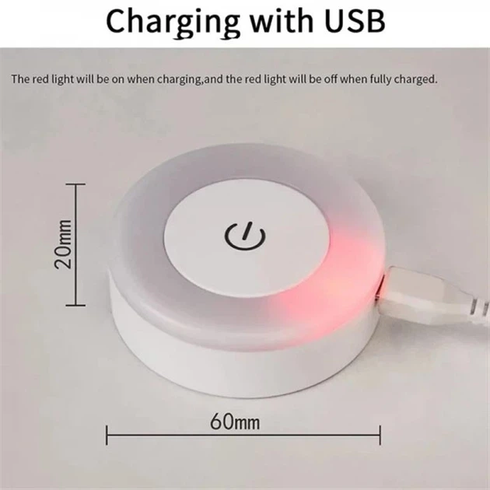 Лампа світильник нічник LED SK / Сенсорний перемикач MicroUSB Білий