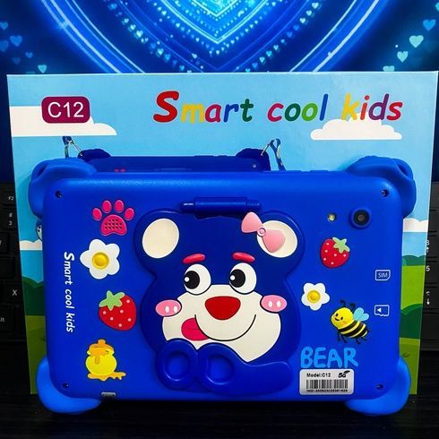 Планшет Smart Cool Kids C12 для детей, 8 ГБ ОЗУ, 256 ГБ ПЗУ, Android, 7 дюймов синий