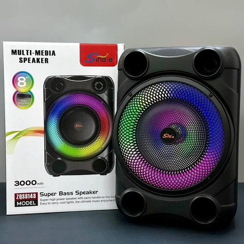 Беспроводная караоке колонка с микрофоном и RGB-подсветкой Sing-e ZQS8148
