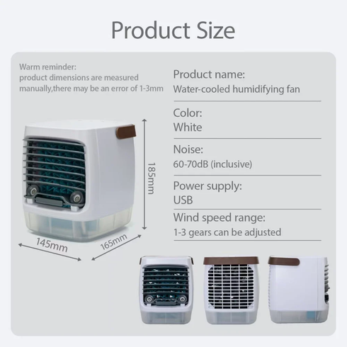 Портативный вентилятор USB с водяным охлаждением, распылитель, Arctic air cooler AND XL-1375, увлажнитель