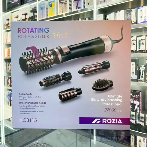 Фен-стайлер з обертовою насадкою ROZIA 5в1 HC8115 hair dryer AND-6162-6