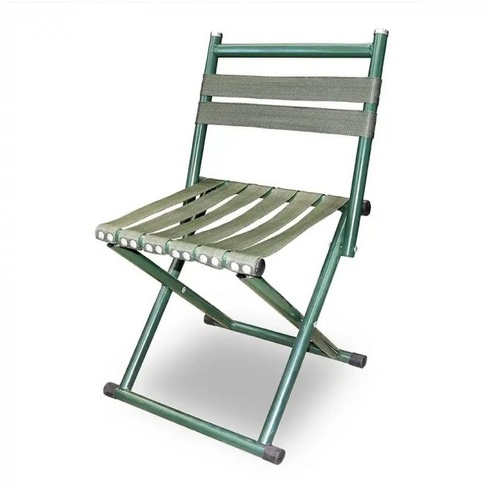 Складной стул для пикника и рыбалки со спинкой 45 см C-1, Зелёный