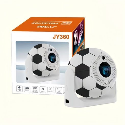 Умный проектор Salange P361 4K JY360 / Смарт проектор Wi-Fi, Bluetooth, Coolita OS в форме футбольного мяча