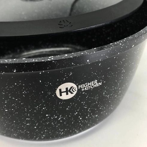 Набор кастрюль с антипригарным покрытием HK-325 8 предметов черный