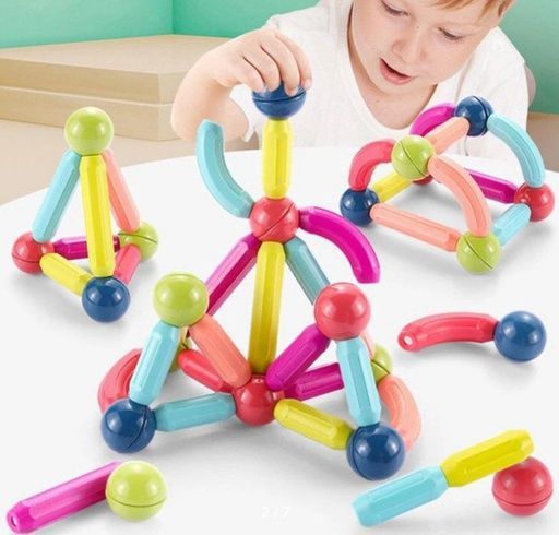 Магнитный конструктор 26 палочек, 10 шариков SKY Magnetic Sticks, цветной