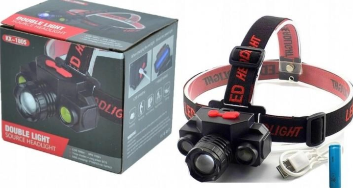 Налобный фонарь BL 1805 COB XPE 18650 USB Charge Аккумуляторный