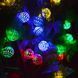 Гирлянда светодиодная Шарик металлический золотой, 20 LED, Мультицвет
