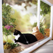 Лежанка для кота віконна Sunny Seat Window Cat Bed, Бежевий