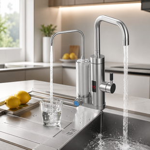 Проточный водонагреватель 2в1 Multifunctional heating cleaning faucet / Кран электрический проточный с LCD-дисплеем ZSW-D02