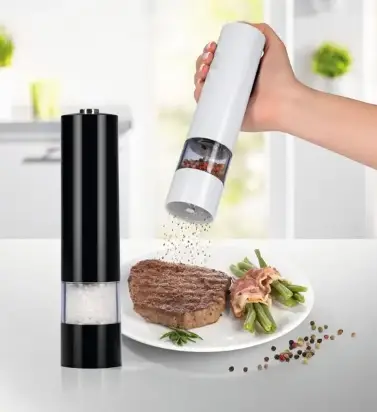 Електричний автоматичний млин для спецій DISPENER | Кухонний подрібнювач, Білий