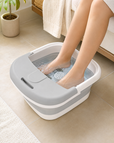 Складная гидромассажная ванна для ног Folding Foot Bath / Складная ванна для ног / Ванночка массажер с ИК подогревом