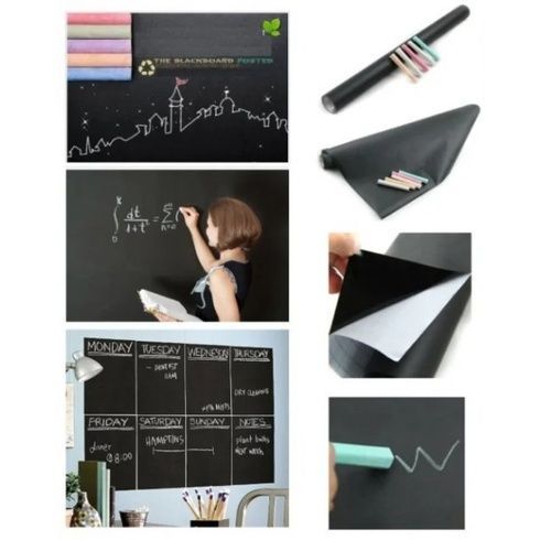 Самоклеющаяся пленка для рисования мелом Black Board Sticker, Черный
