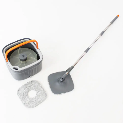 Комплект швабра с ведром для мытья полов Mop with bucket , с отжимом / Складная швабра