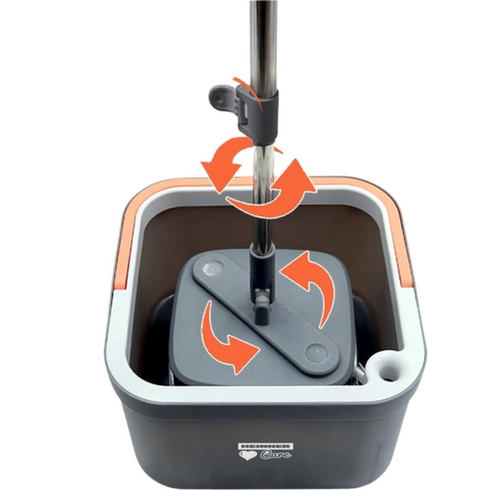 Комплект швабра с ведром для мытья полов Mop with bucket , с отжимом / Складная швабра
