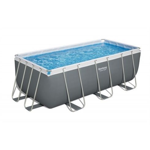 Басейн каркасний прямокутний у комплекті Power Steel 13'6" x 6'7" x 48"/4.12m x 2.01m x 1.22m Rectangular Pool Set 56457