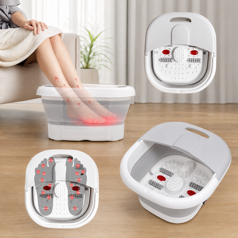 Складная гидромассажная ванна для ног Folding Foot Bath / Складная ванна для ног / Ванночка массажер с ИК подогревом