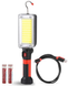 Мощный фонарь аккумуляторный ZJ-8859 Pro COB 20Ват с магнитом и крючком для подвешивания