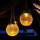 Декоративный хрустальный стеклянный LED шар для террасы / Садовый фонарь на солнечной батарее garden light jar