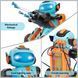 Конструктор Робот Kit 3в1 Футболист/Снайпер/Вратарь / Робот-игрушка Footballer/Sharpshooter/Gripper, 220 деталей Бирюзовый