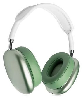 Беспроводные зеленые полноразмерные Bluetooth наушники Macaron P9 Max