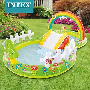 Дитячий надувний ігровий центр Intex 57154 Мій сад 290х180х104 см