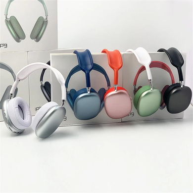 Бездротові зелені повнорозмірні навушники Bluetooth Macaron P9 Max
