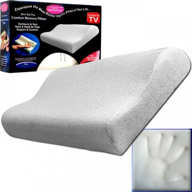 Ортопедична подушка з пам'яттю Memory pillow (меморі пілоу)