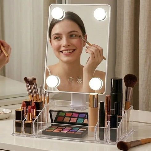Зеркало-органайзер с LED подсветкой / Зеркало Cosmetic Mirror CY020-036