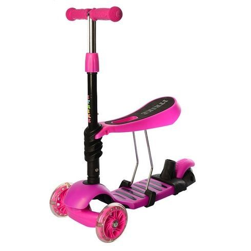 Дитячий самокат Best Scooter 3в1 рожевий
